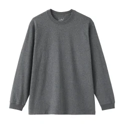 Clearance Muji Camiseta de manga larga y algodón grueso para hombre