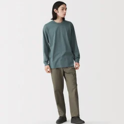 Clearance Muji Camiseta de manga larga y algodón grueso para hombre