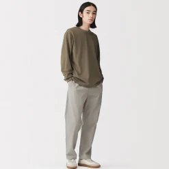 Clearance Muji Camiseta de manga larga y algodón grueso para hombre