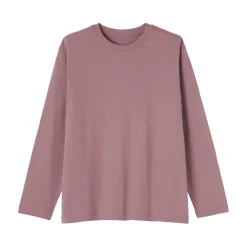 Clearance Muji Camiseta de manga larga y acabado lavado para hombre