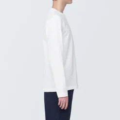 Clearance Muji Camiseta de manga larga y acabado lavado para hombre