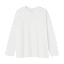 Clearance Muji Camiseta de manga larga y acabado lavado para hombre