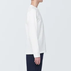 Clearance Muji Camiseta de manga larga y acabado lavado para hombre