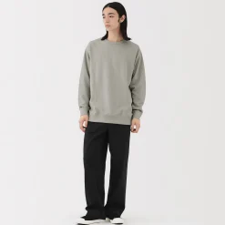 Discount Muji Camiseta de manga larga y tejido waffle Quick Dry para hombre Gris Plata Claro