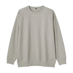 Discount Muji Camiseta de manga larga y tejido waffle Quick Dry para hombre Gris Plata Claro