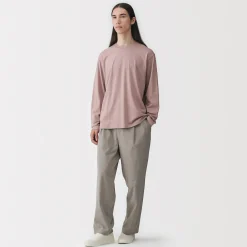 Outlet Muji Camiseta de manga larga y acabado lavado para hombre