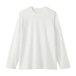 Outlet Muji Camiseta de manga larga y acabado lavado para hombre