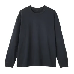 Discount Muji Camiseta de manga larga y punto tradicional para hombre