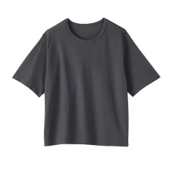Sale Muji Camiseta de punto de algodón orgánico de alta torsión para mujer
