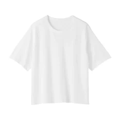 Sale Muji Camiseta de punto de algodón orgánico de alta torsión para mujer