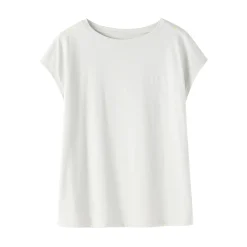 Discount Muji Camiseta de punto de manga cap para mujer