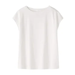 Discount Muji Camiseta de punto de manga cap para mujer
