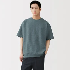 Discount Muji Camiseta de tejido waffle y Quick Dry para hombre