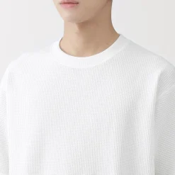 Discount Muji Camiseta de tejido waffle y Quick Dry para hombre