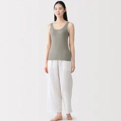 Outlet Muji Camiseta interior ligera de algodón absorbente de humedad para mujer