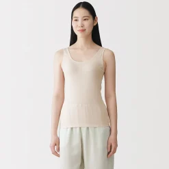 Outlet Muji Camiseta interior ligera de algodón absorbente de humedad para mujer