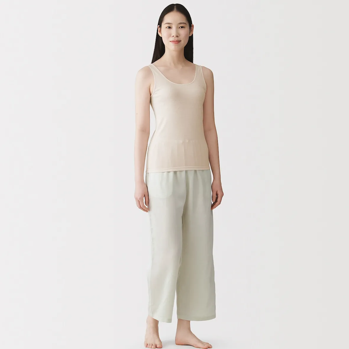 Outlet Muji Camiseta interior ligera de algodón absorbente de humedad para mujer