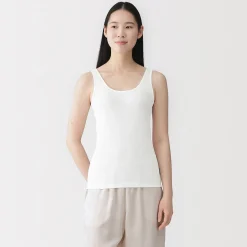 Outlet Muji Camiseta interior ligera de algodón absorbente de humedad para mujer