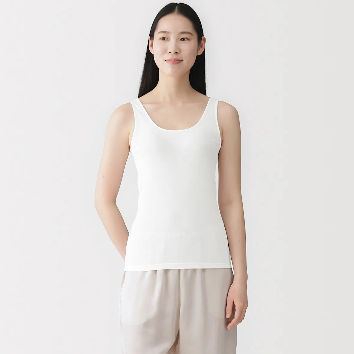 Outlet Muji Camiseta interior ligera de algodón absorbente de humedad para mujer