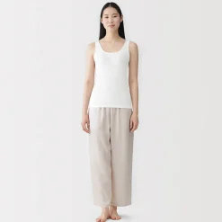 Outlet Muji Camiseta interior ligera de algodón absorbente de humedad para mujer