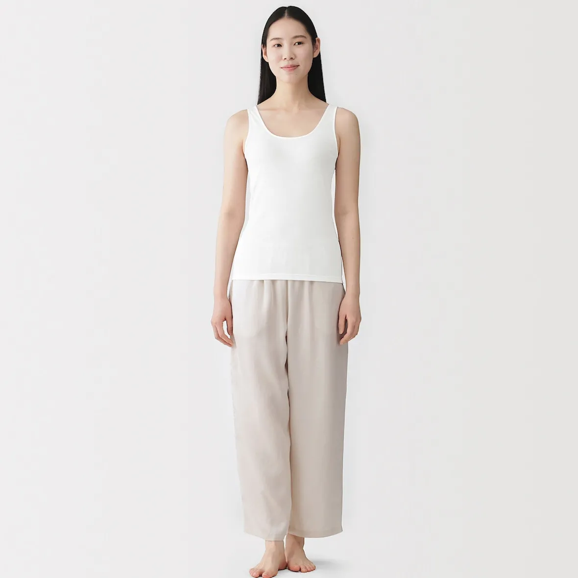 Outlet Muji Camiseta interior ligera de algodón absorbente de humedad para mujer