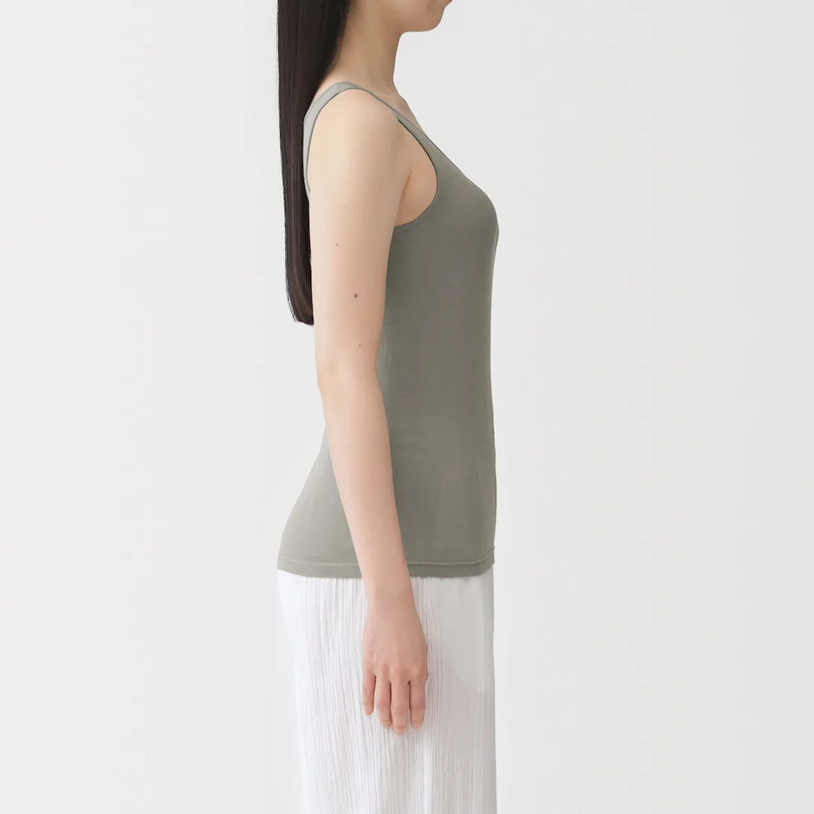 Outlet Muji Camiseta interior ligera de algodón absorbente de humedad para mujer