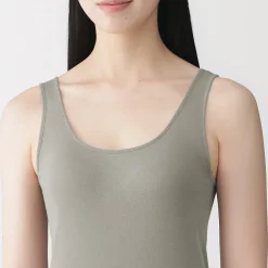 Outlet Muji Camiseta interior ligera de algodón absorbente de humedad para mujer