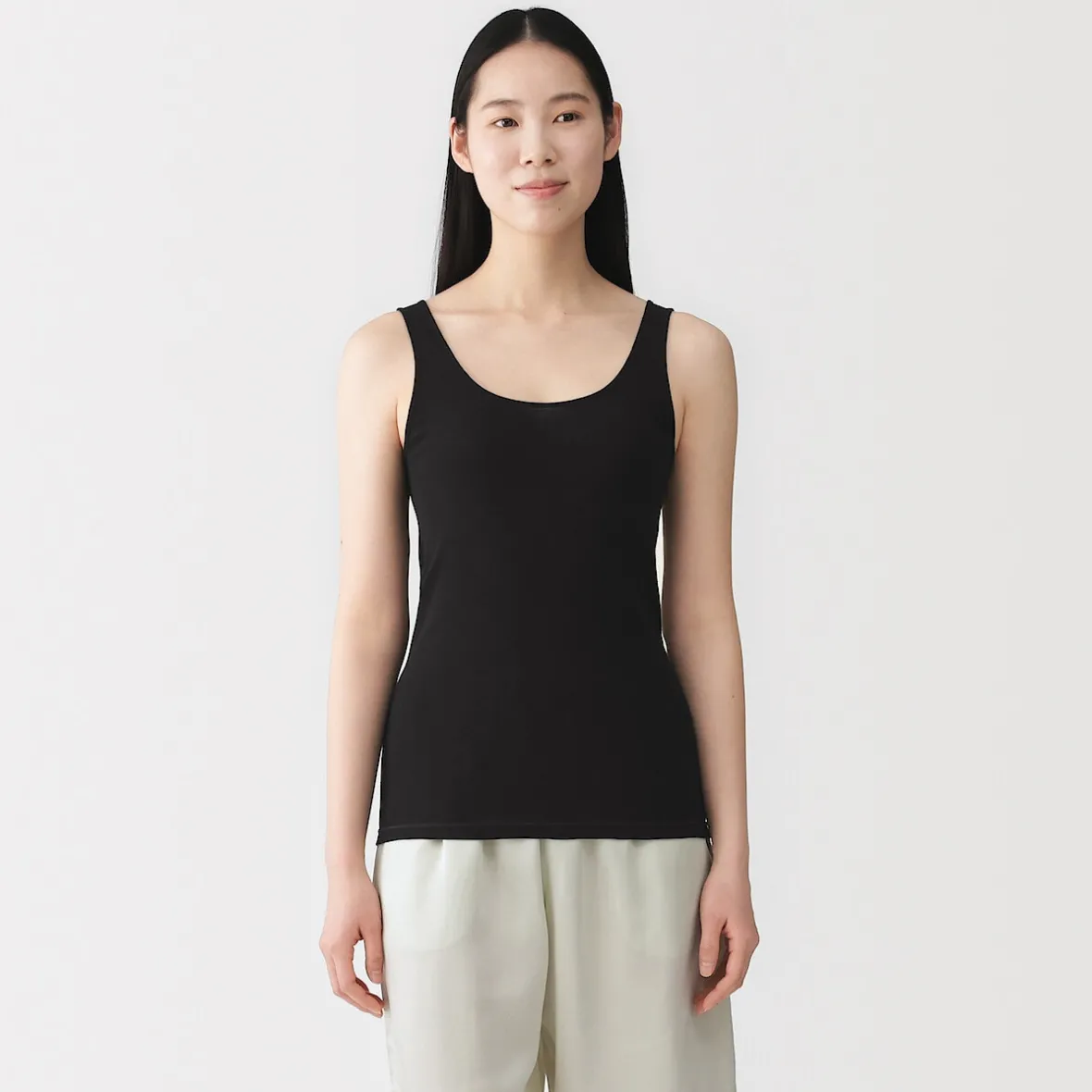 Outlet Muji Camiseta interior ligera de algodón absorbente de humedad para mujer