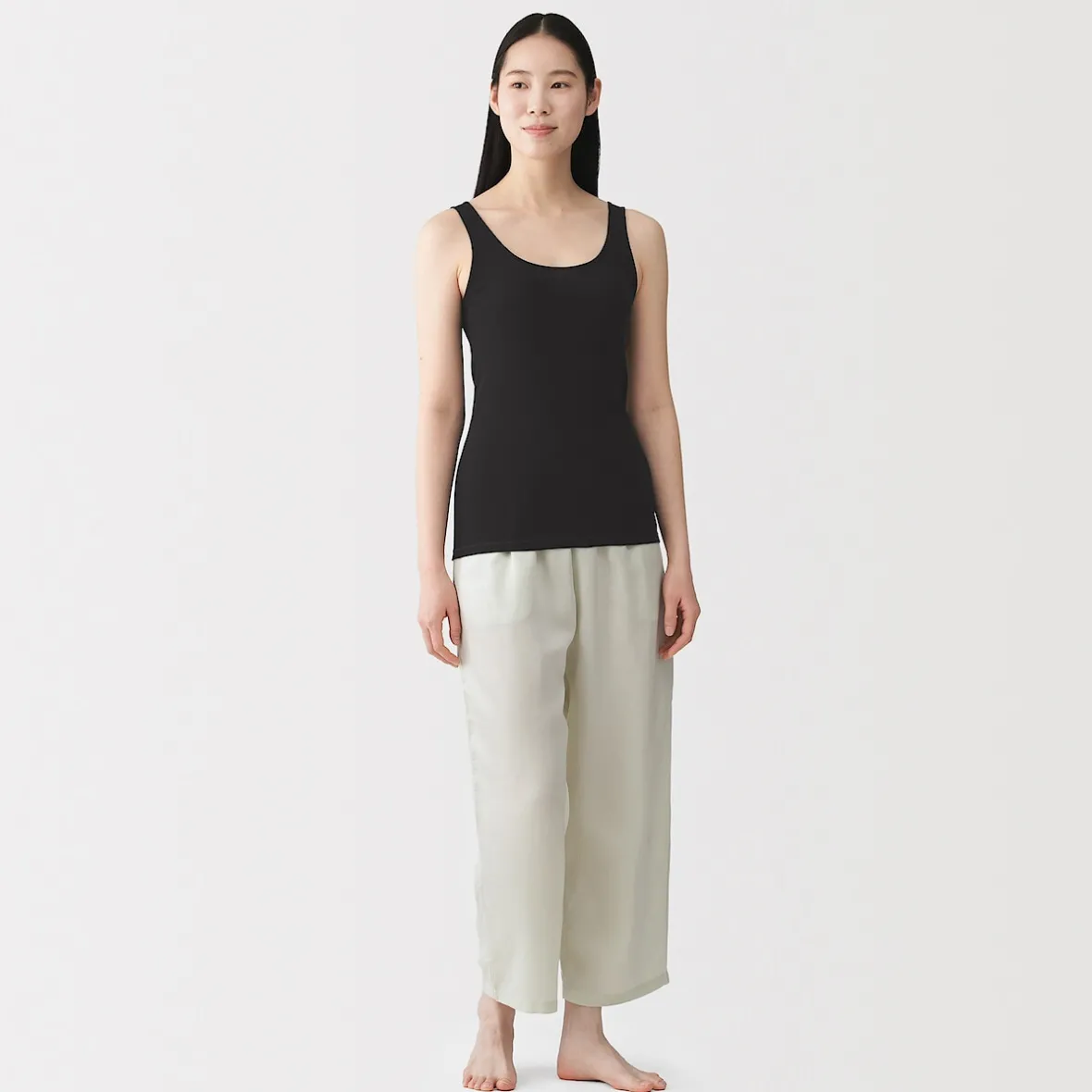 Outlet Muji Camiseta interior ligera de algodón absorbente de humedad para mujer