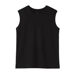 Online Muji Camiseta sin mangas de punto para mujer