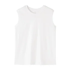 Online Muji Camiseta sin mangas de punto para mujer