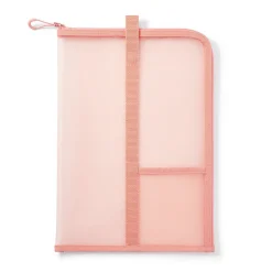 Best Muji Carpeta de malla de nylon con cremallera - A4, Rosa One Colour