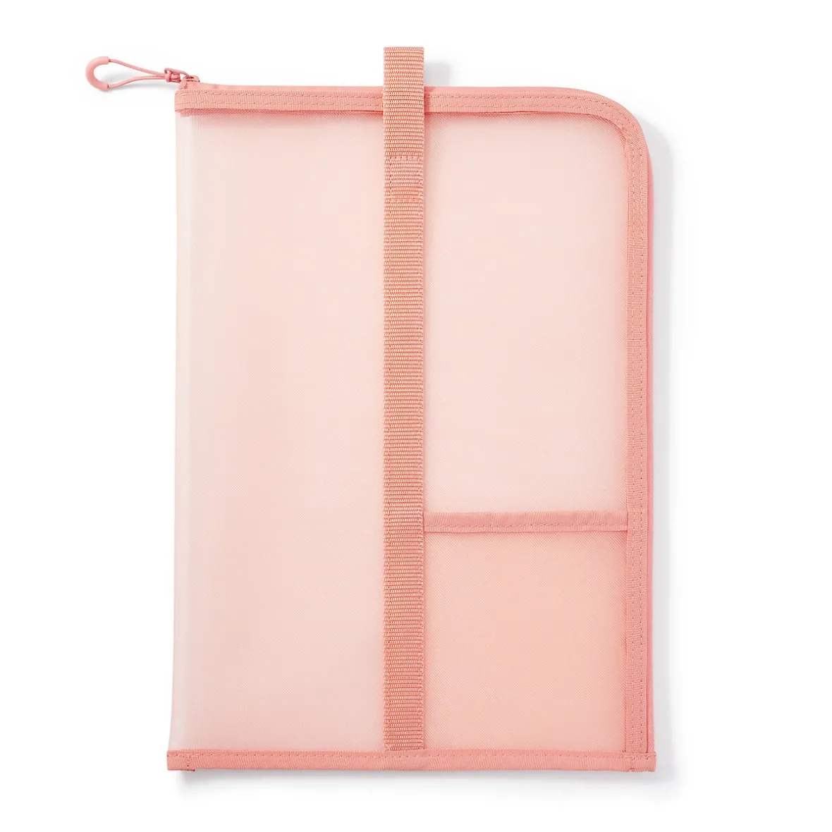 Best Muji Carpeta de malla de nylon con cremallera - A4, Rosa One Colour