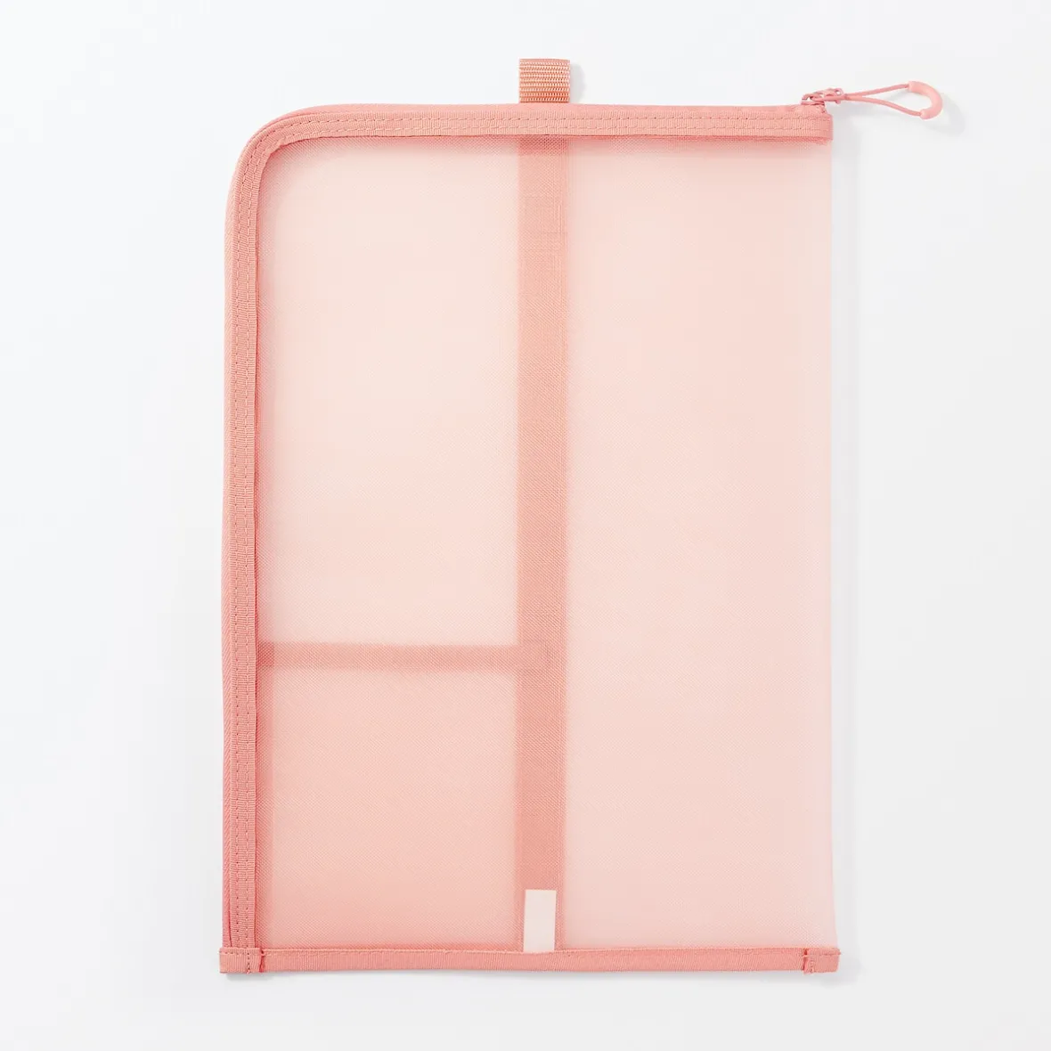 Best Muji Carpeta de malla de nylon con cremallera - A4, Rosa One Colour