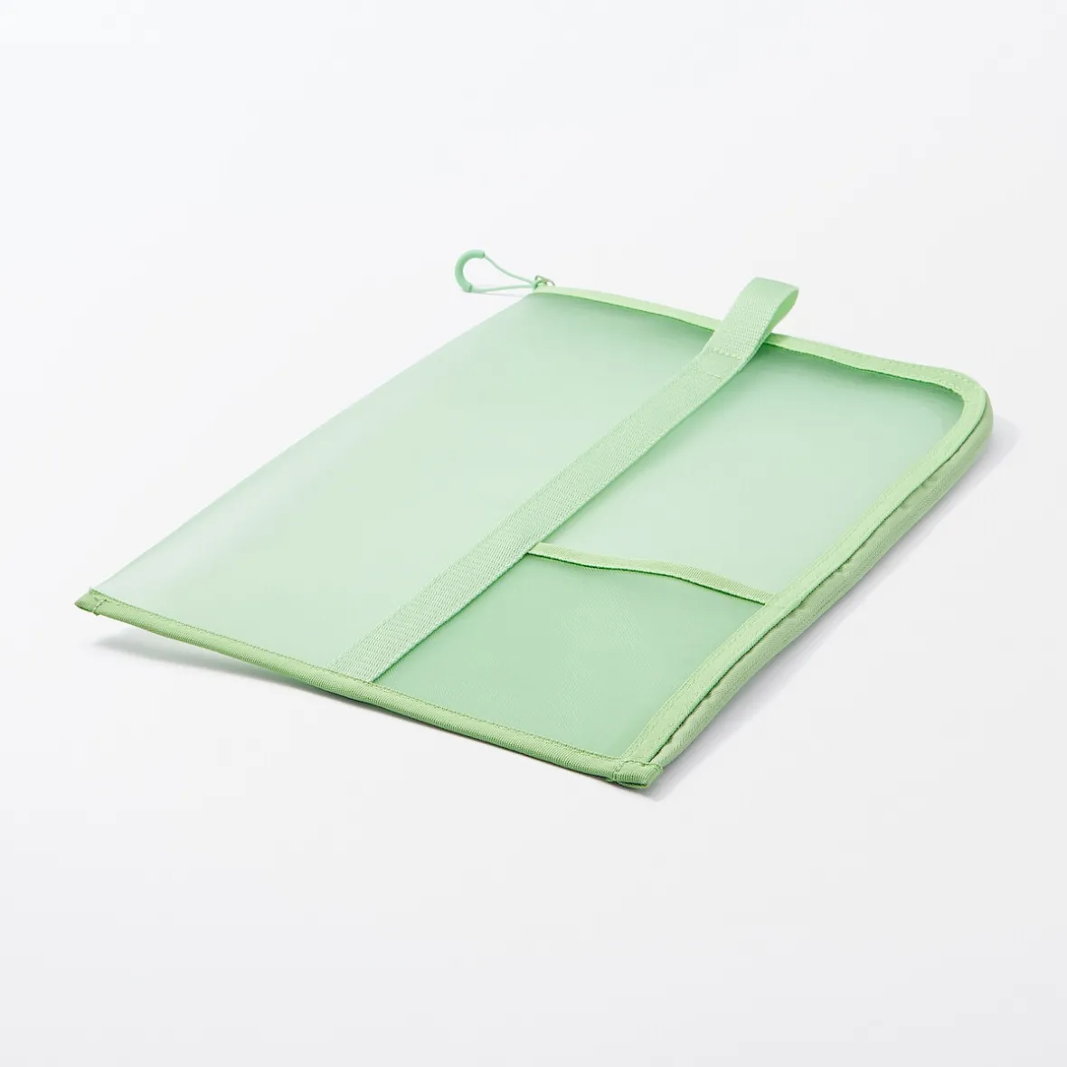New Muji Carpeta de malla de nylon con cremallera - A4, Verde One Colour