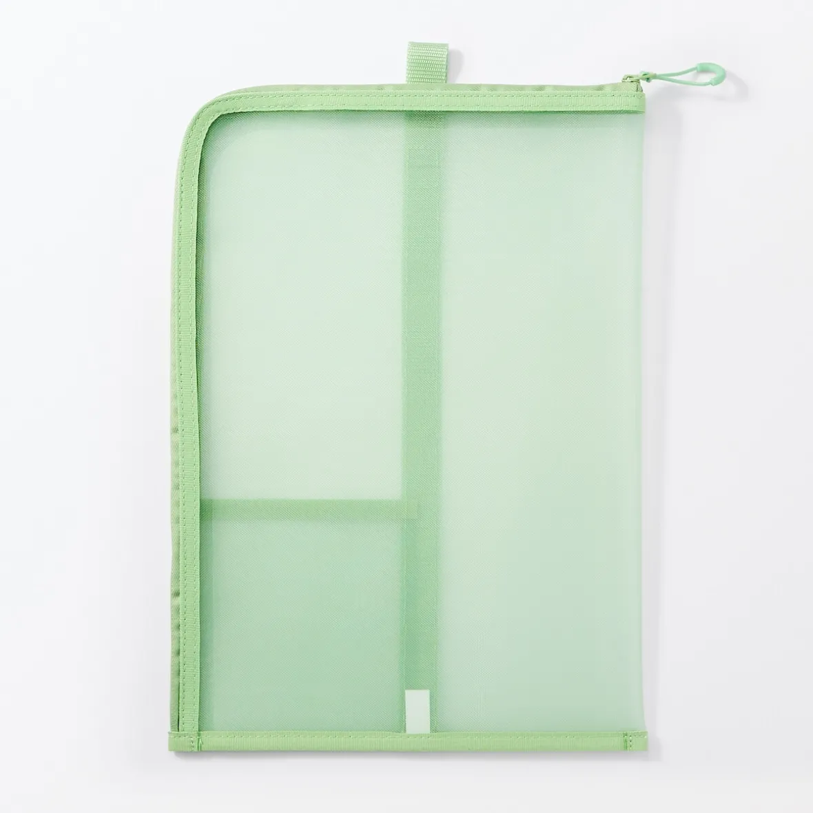 New Muji Carpeta de malla de nylon con cremallera - A4, Verde One Colour