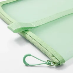 New Muji Carpeta de malla de nylon con cremallera - A4, Verde One Colour