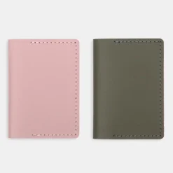 Muji Cartera de viaje de cuero reciclado - Caqui