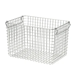 Muji Cesta de acero inoxidable alta