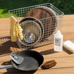 Muji Cesta de acero inoxidable alta