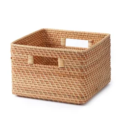Online Muji Cesta de ratan apilable / cuadrada