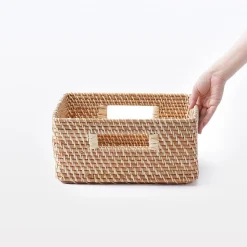 Muji Cesta de ratán con asa W35xD36xH16cm