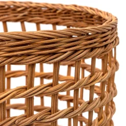 Discount Muji Cesta redonda de ratán de trama abierta L
