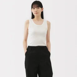 Outlet Muji Chaleco de canalé para mujer