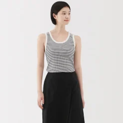 Outlet Muji Chaleco de canalé para mujer