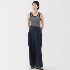 Outlet Muji Chaleco de canalé para mujer