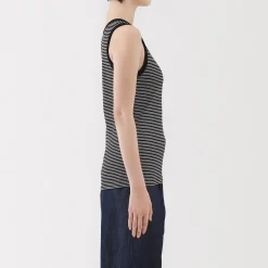 Outlet Muji Chaleco de canalé para mujer