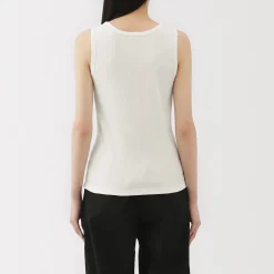 Outlet Muji Chaleco de canalé para mujer