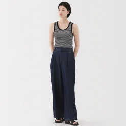Outlet Muji Chaleco de canalé para mujer