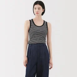 Outlet Muji Chaleco de canalé para mujer